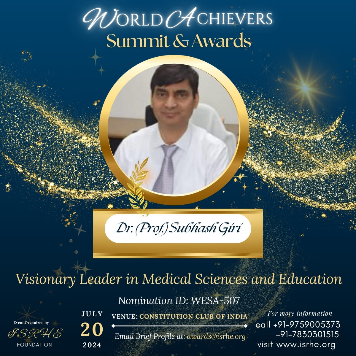 Dr. (Prof.) Subhash Giri